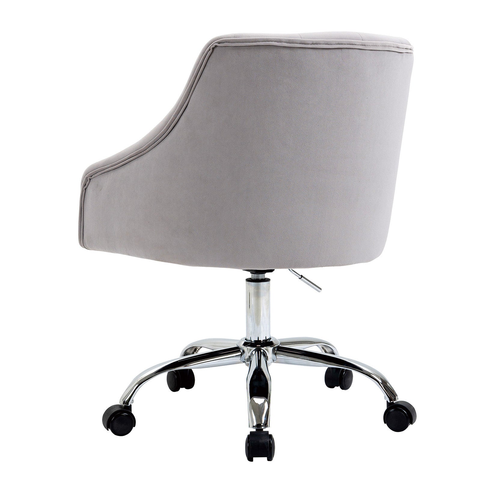 Modern Velvet Swivel Armchair with Soft Seat - Grey