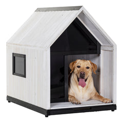 Outdoor Dog House Sun Protection for Small Medium Large Sized Dogs, Weatherproof with Slide Out Floor for Easy Cleaning