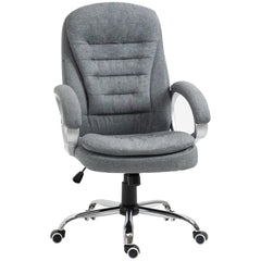 High Back Home Office Chair with Adjustable Height - Grey
