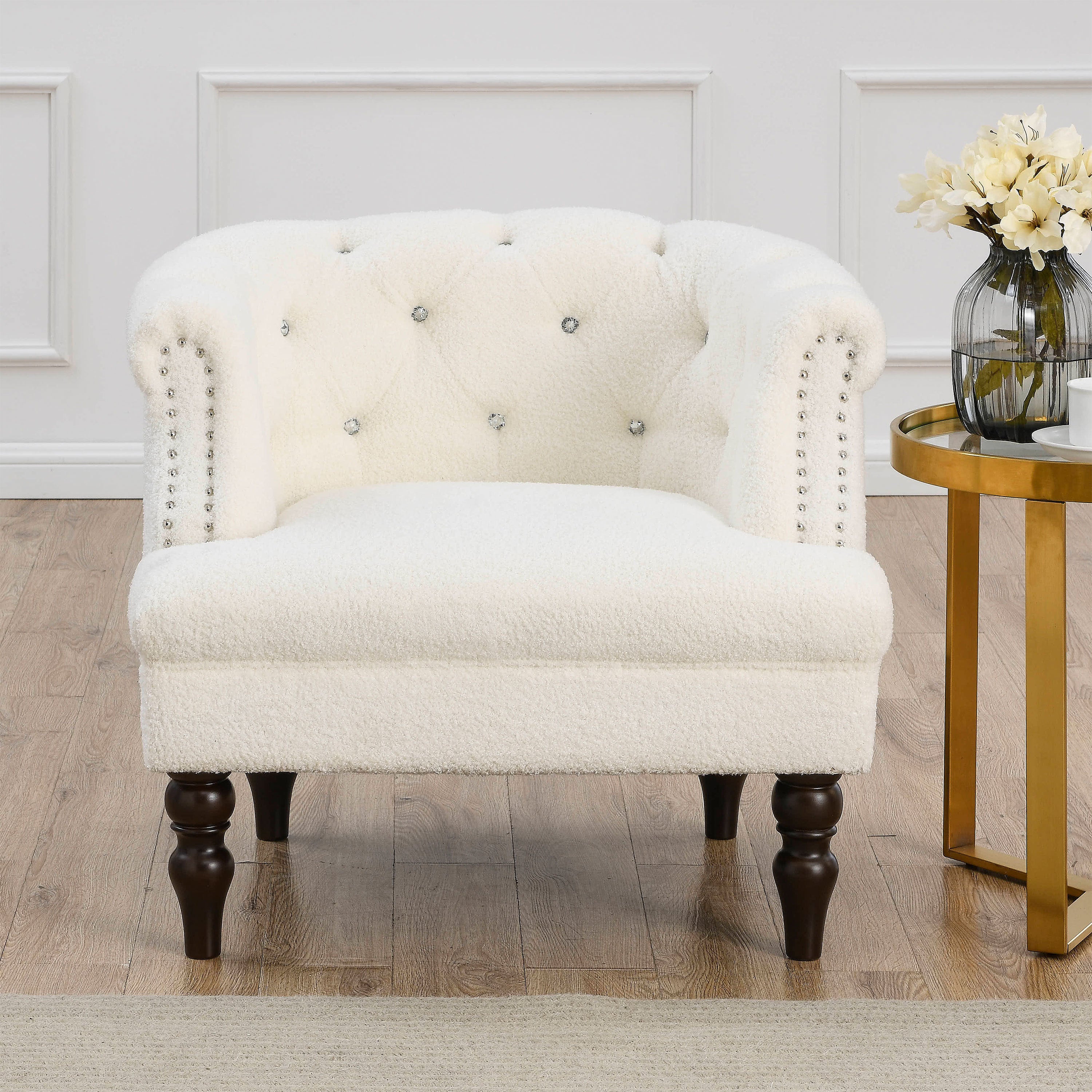 Modern Chesterfield Tufted Accent Chair