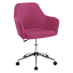 Swivel Adjustable Task Chair Executive Accent Chair with Soft Seat - Rose Red