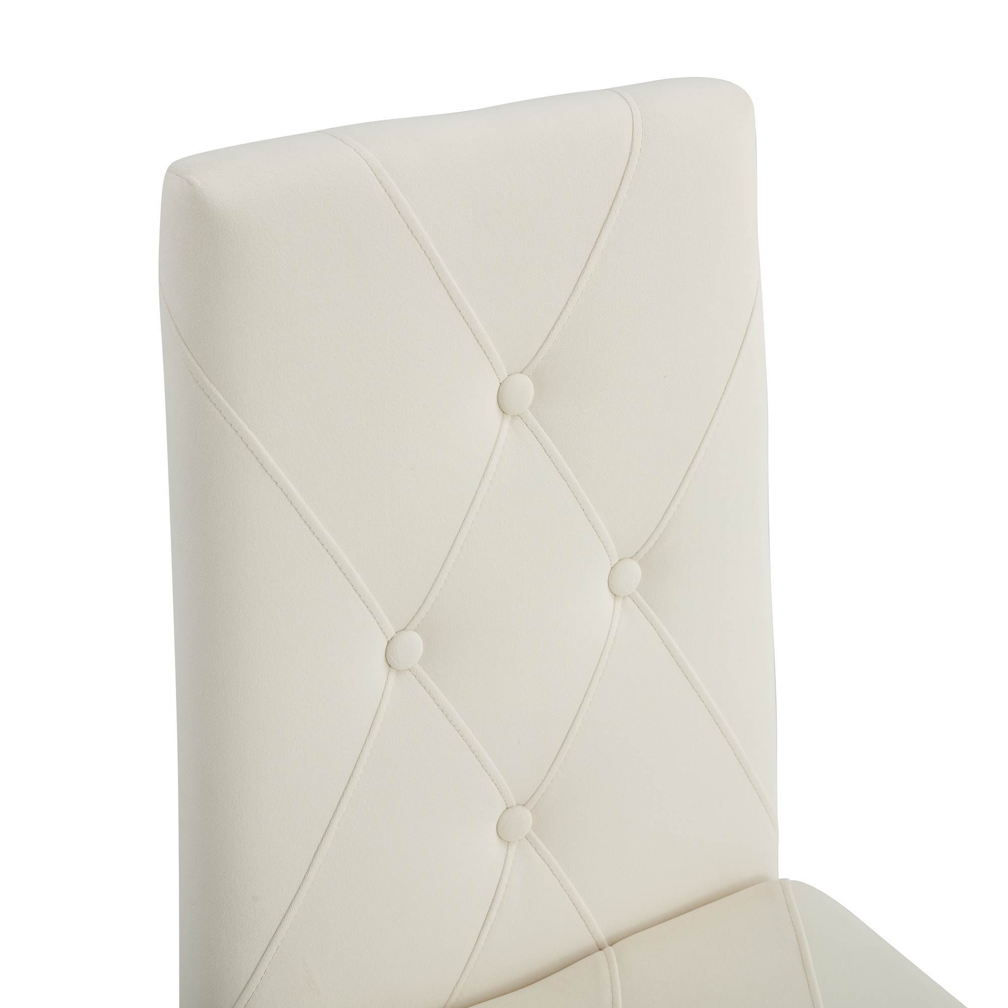 Modern Style Kitchen Upholstered High backrest Dining Chairs (Set of 2) - Beige