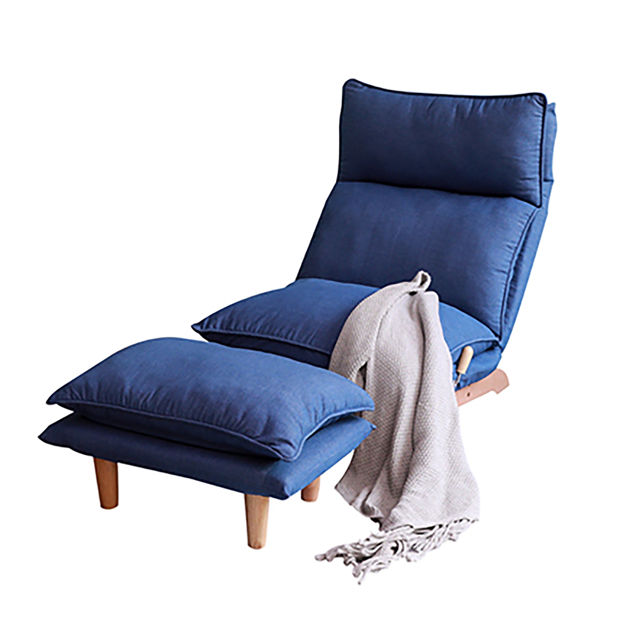 Lazy Sofa Reclining Chair - Dark Blue