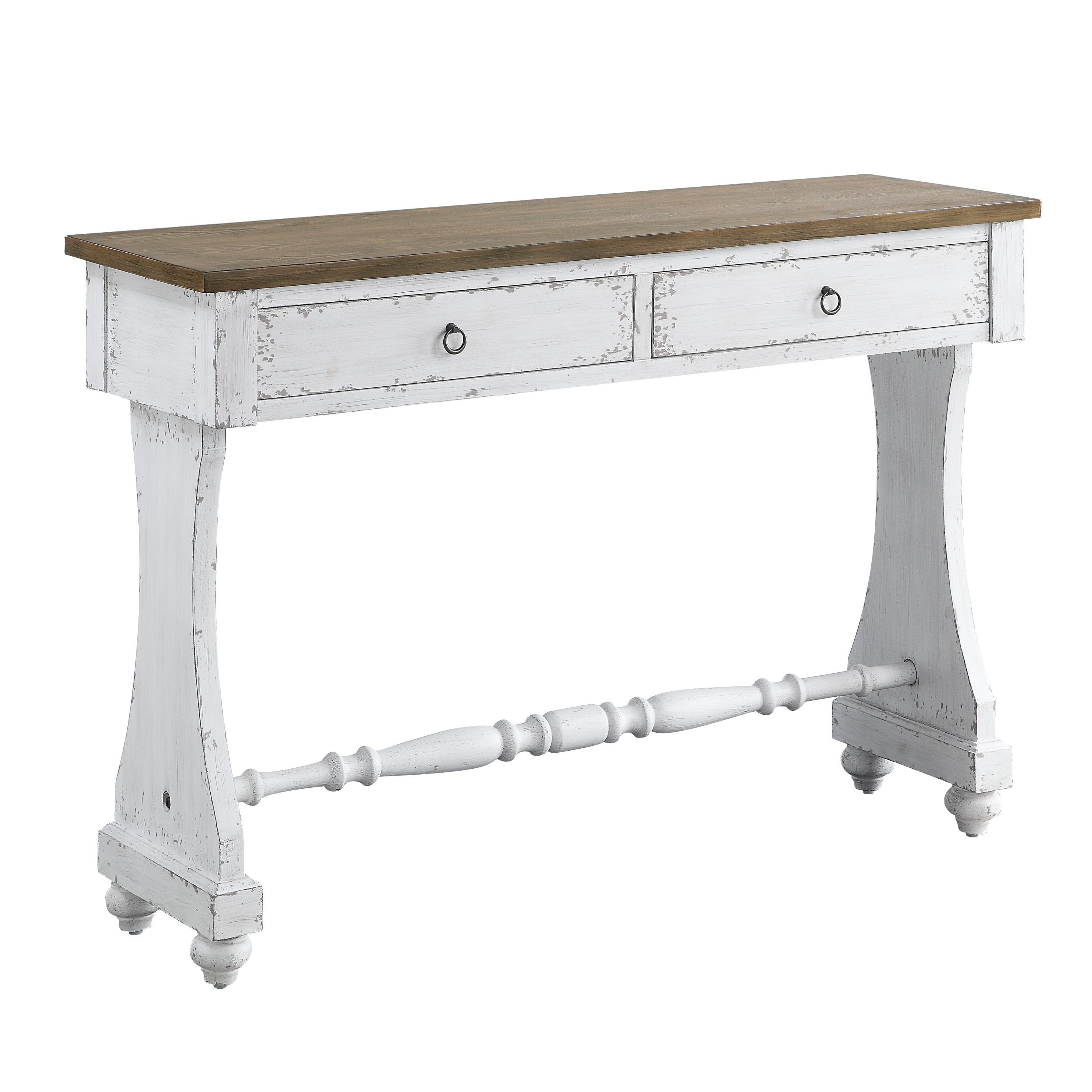Antique white console table farmhouse style