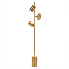 Alta 3-Light Metal Floor Lamp - Gold