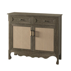 36'' Tall 2 - Door Accent Cabinet - Grey Wood