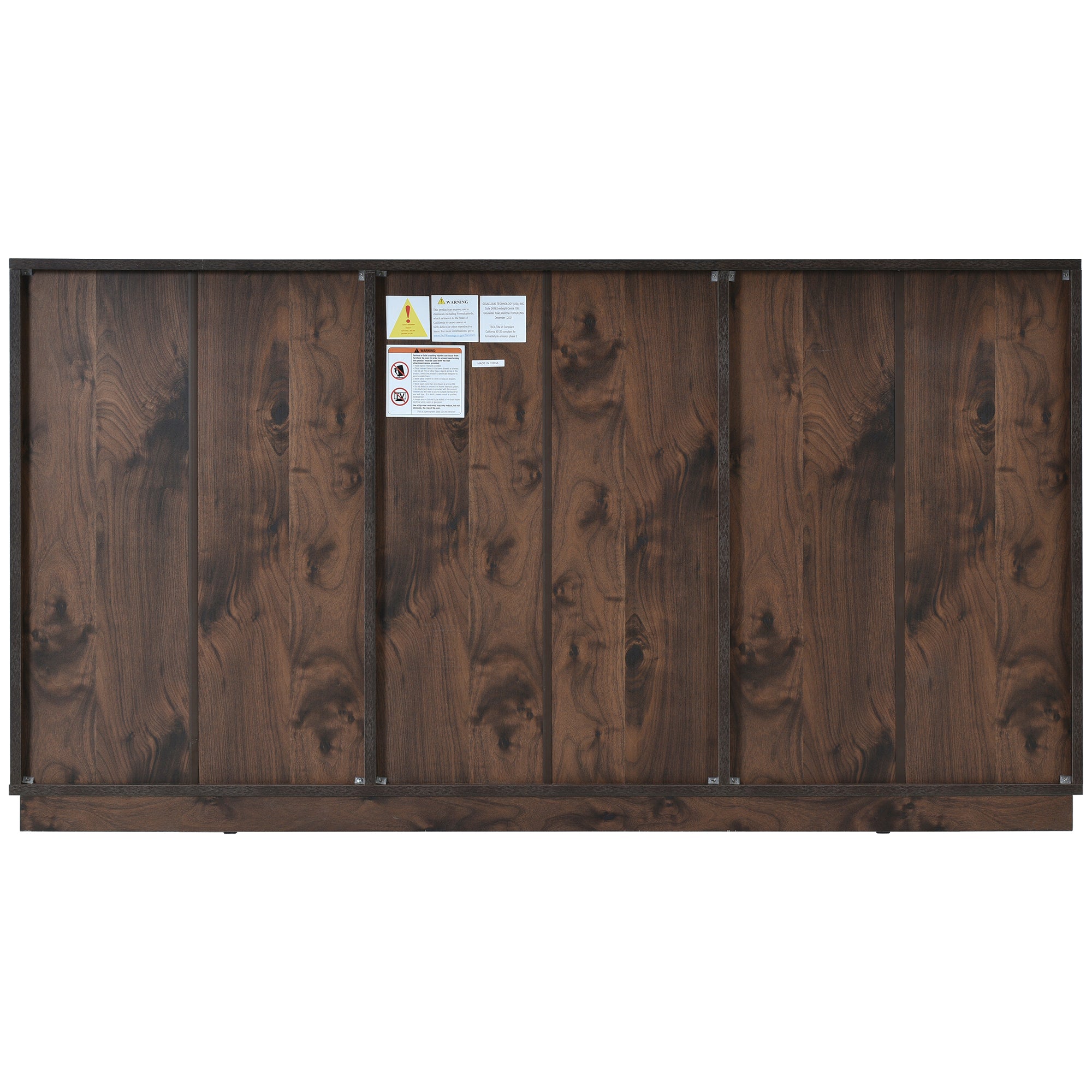 Mid-Century Modern 9 Drawers Dresser - Dark Brown