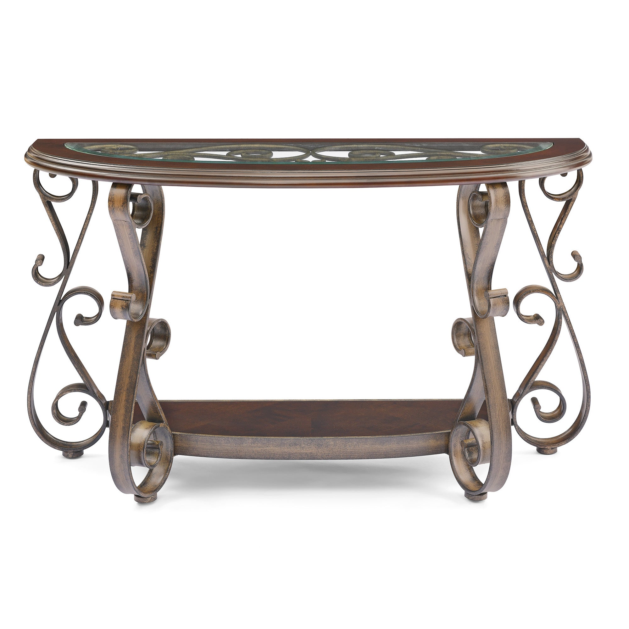 Powder coat metal console table