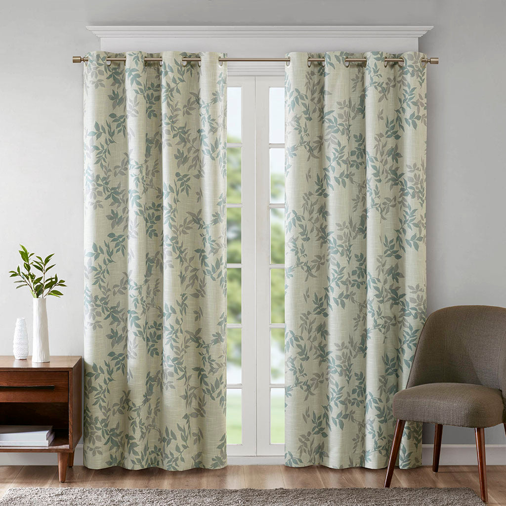50x95"  Printed Botanical Blackout Curtain Panel (1 panel only)