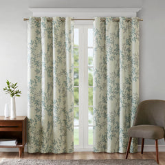 50x84" Printed Botanical Blackout Curtain Panel