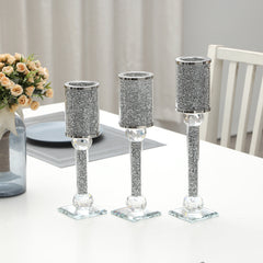 Ambrose Exquisite Candle Holder (Set of 3) - Silver