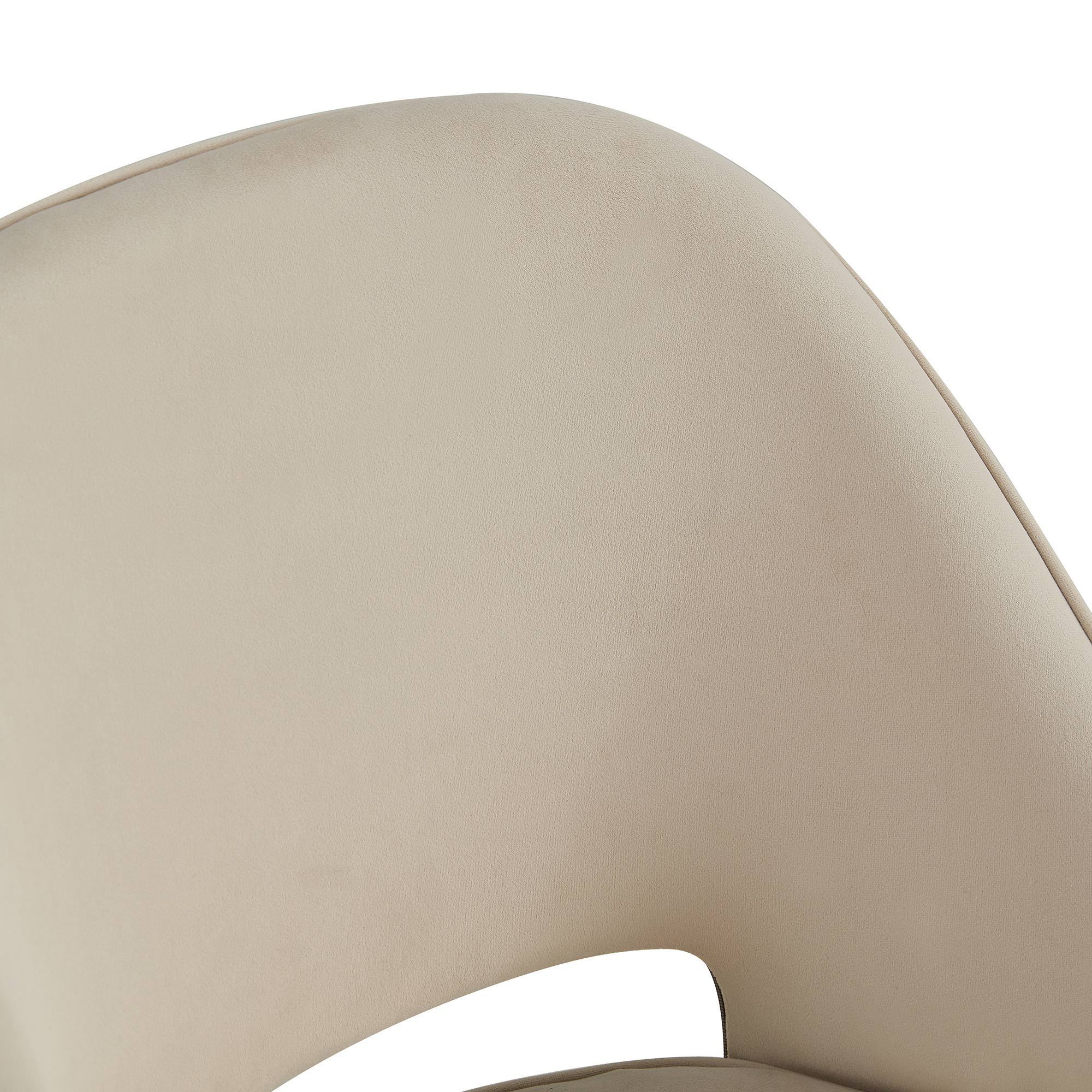 Modern Dining Chair Velvet (Set of 1) - Light Grey