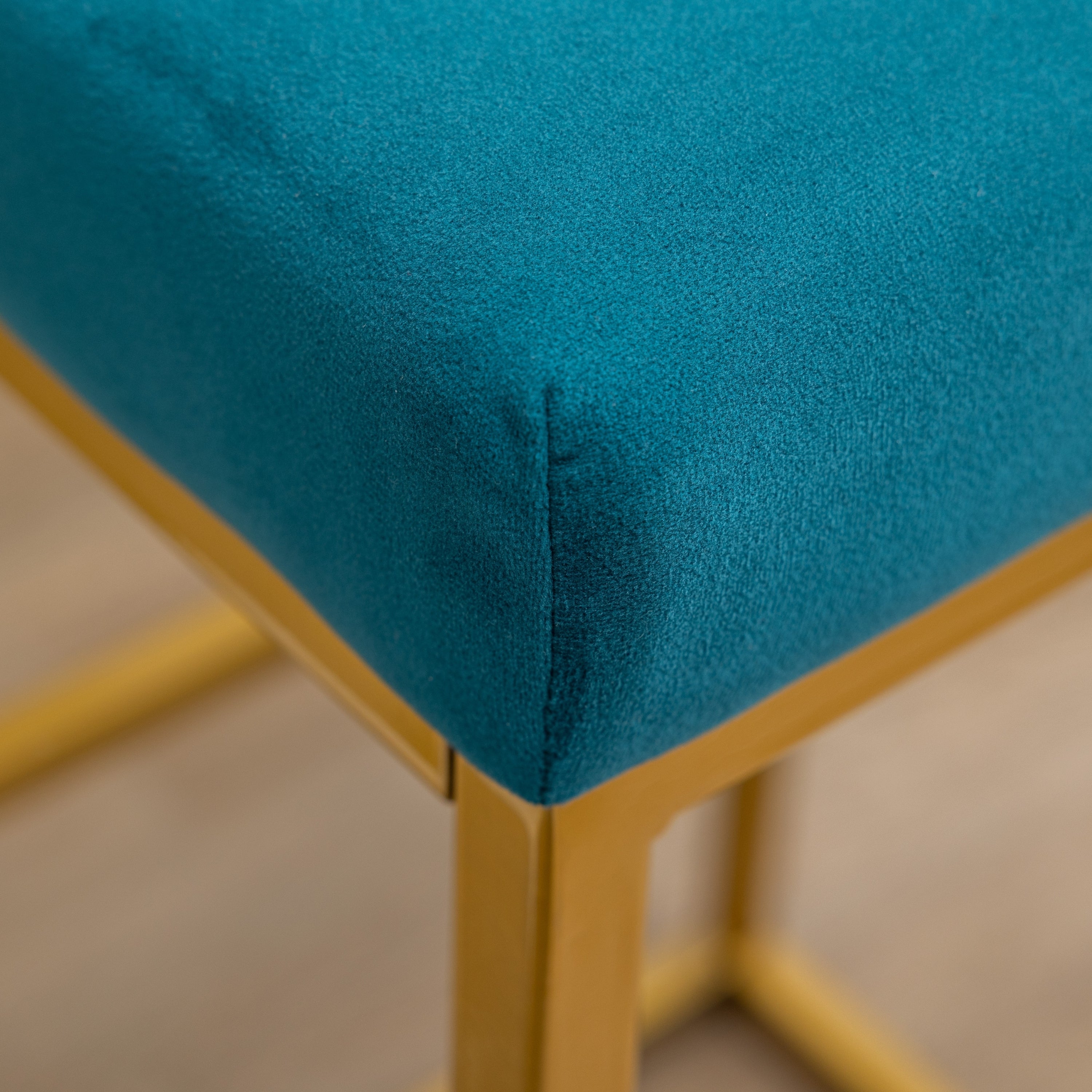 Modern Backless Stool 30 Inch Bar (Set of 2) - Peacock Blue