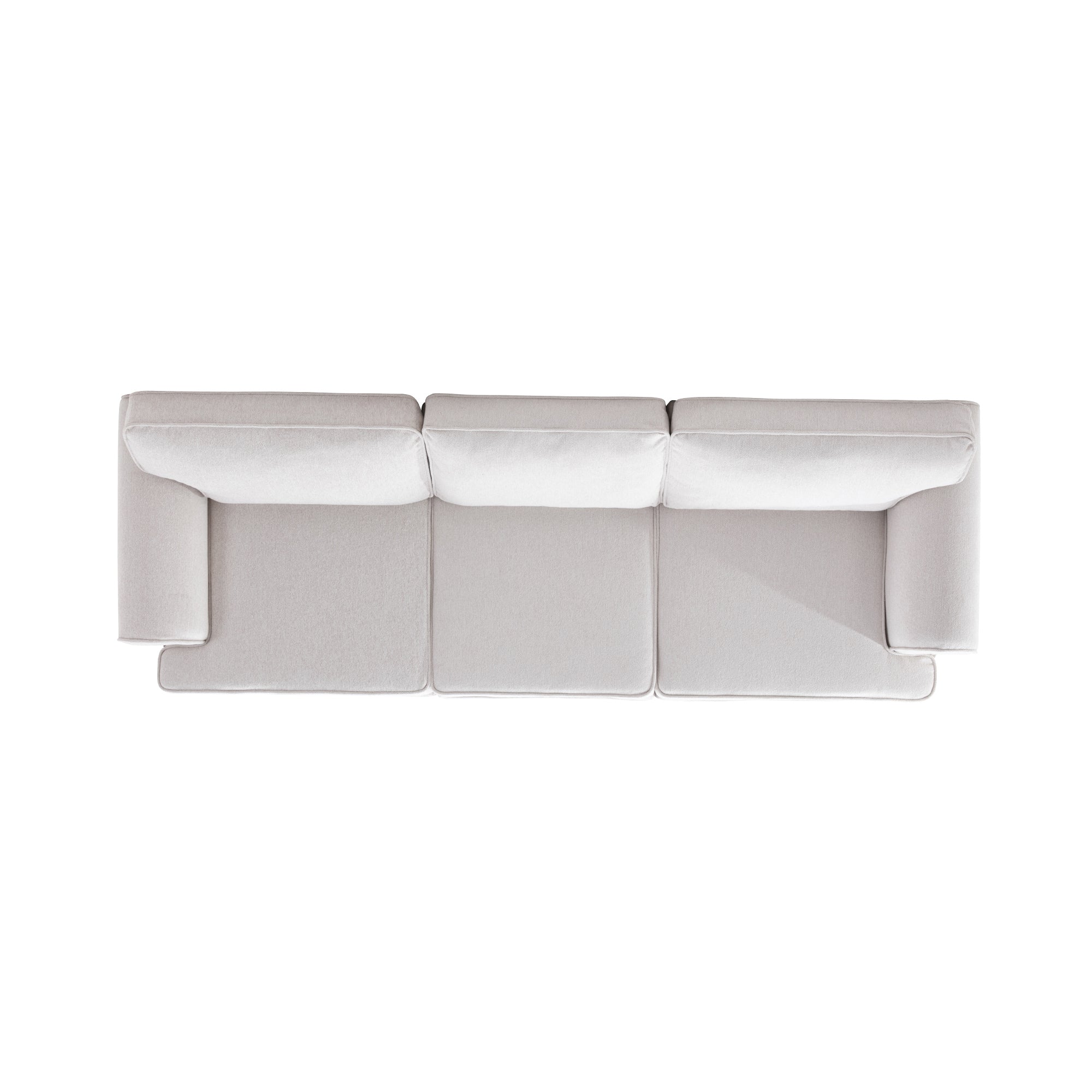 109.4" Fabric Upholstered Modular Sofa Collection, Sectional Couch with removable Ottoman  - Light Beige