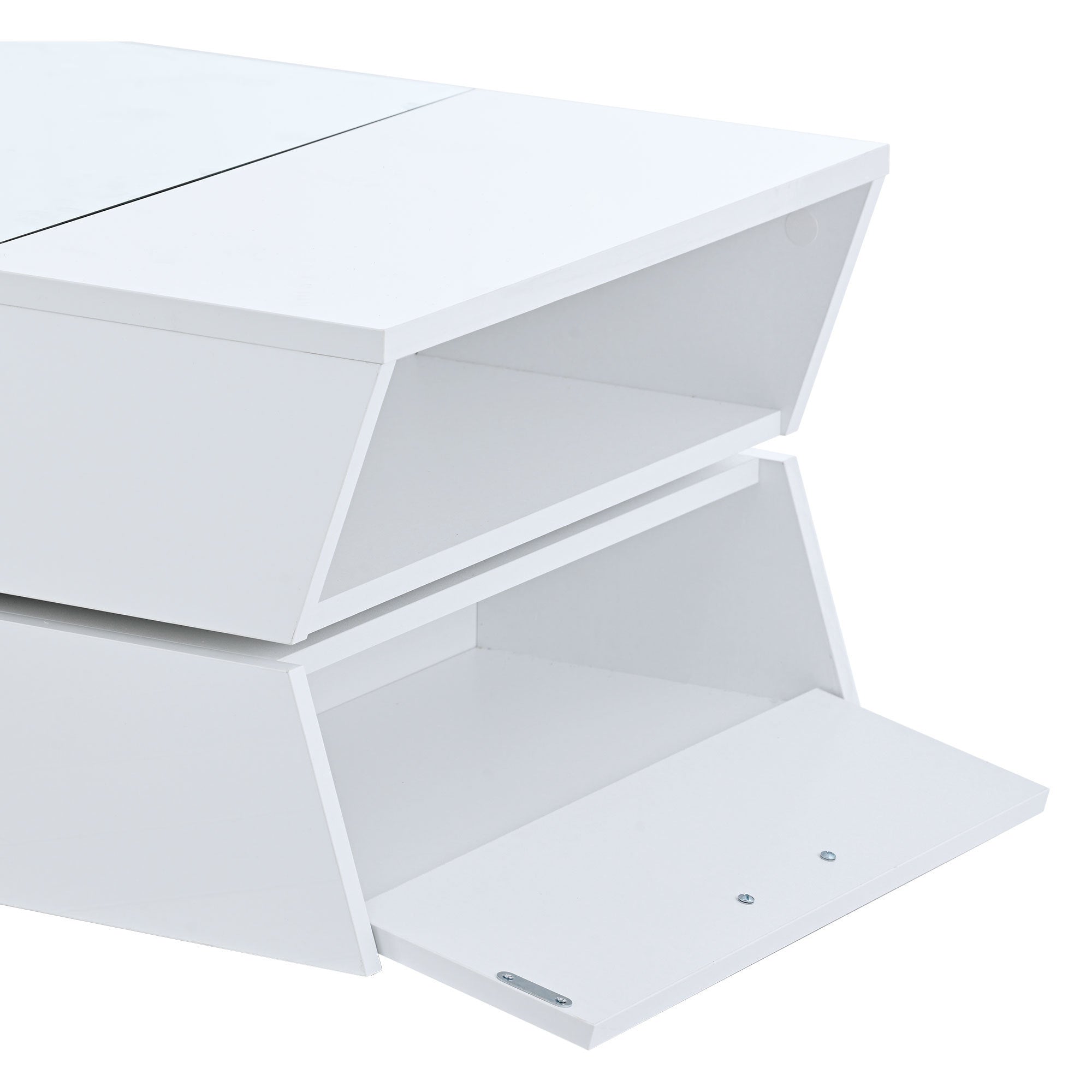 Modern 2-Tier Center Table - White
