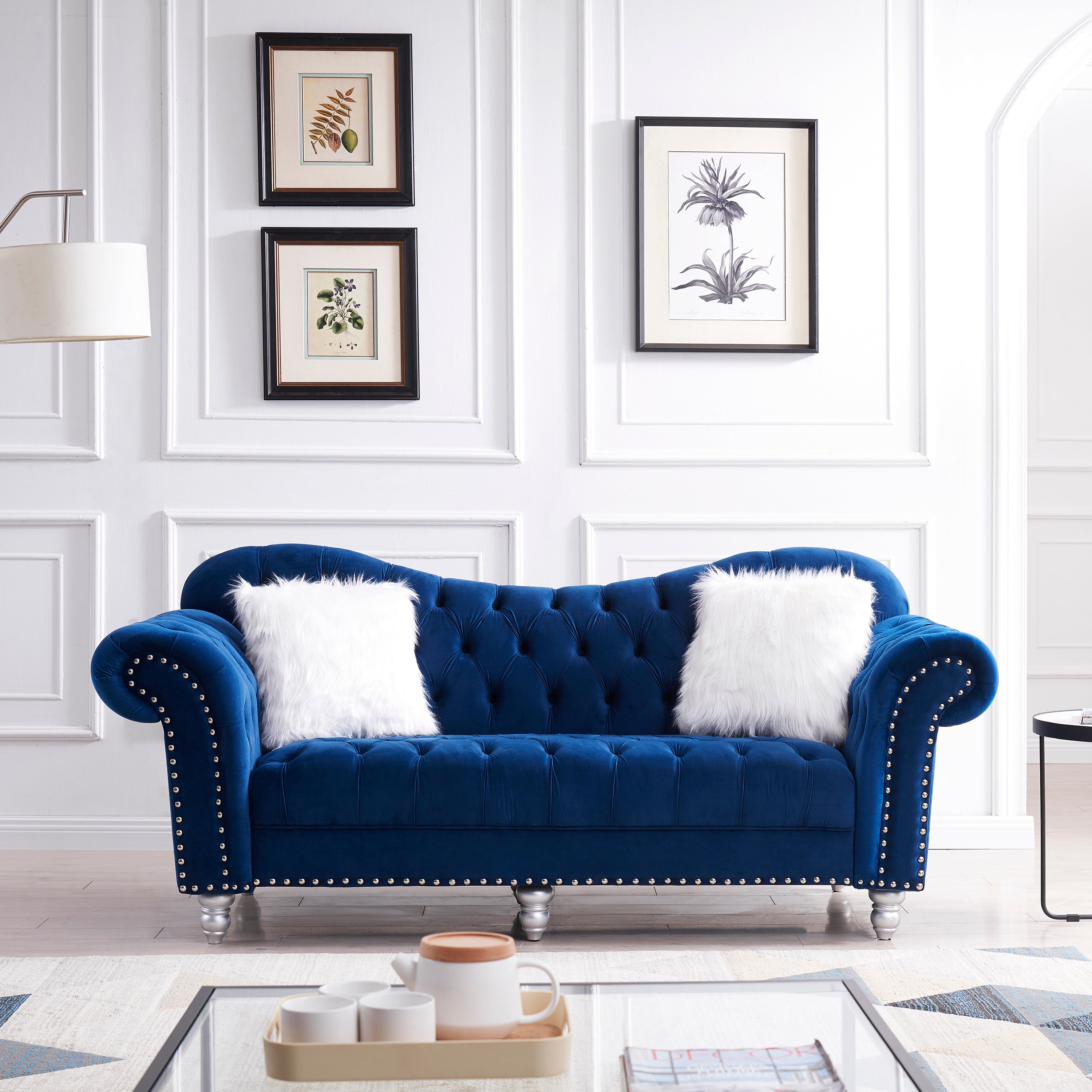 MAICOSY 1/2/3 Seater Sofa set Living Room Velvet Upholstered Loveseat Furniture