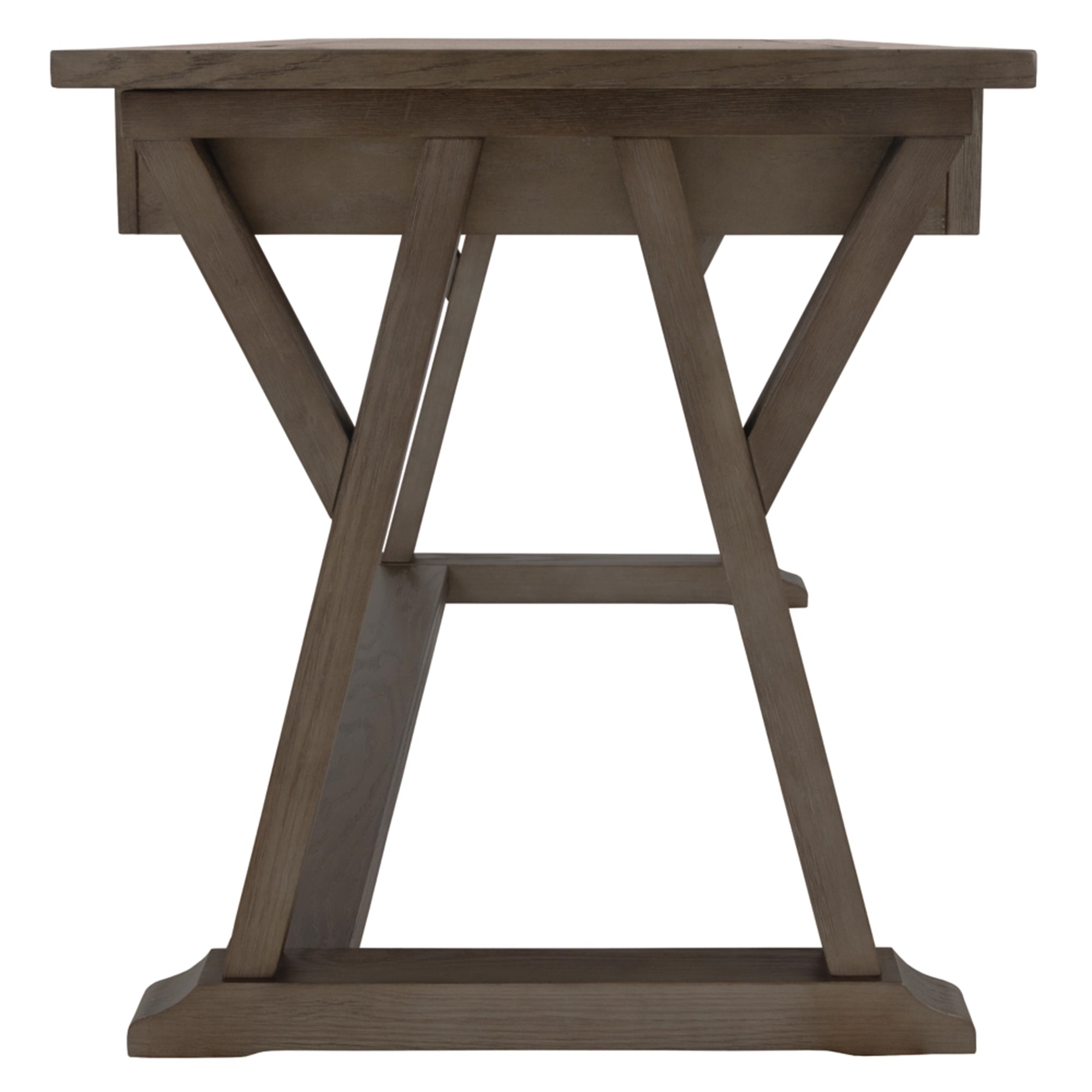 Rustic 60" Casual Home Office Desk - Brown Gray