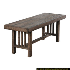 Rustic Design Bench Distressed Light Brown Finish Wooden Dining Furniture