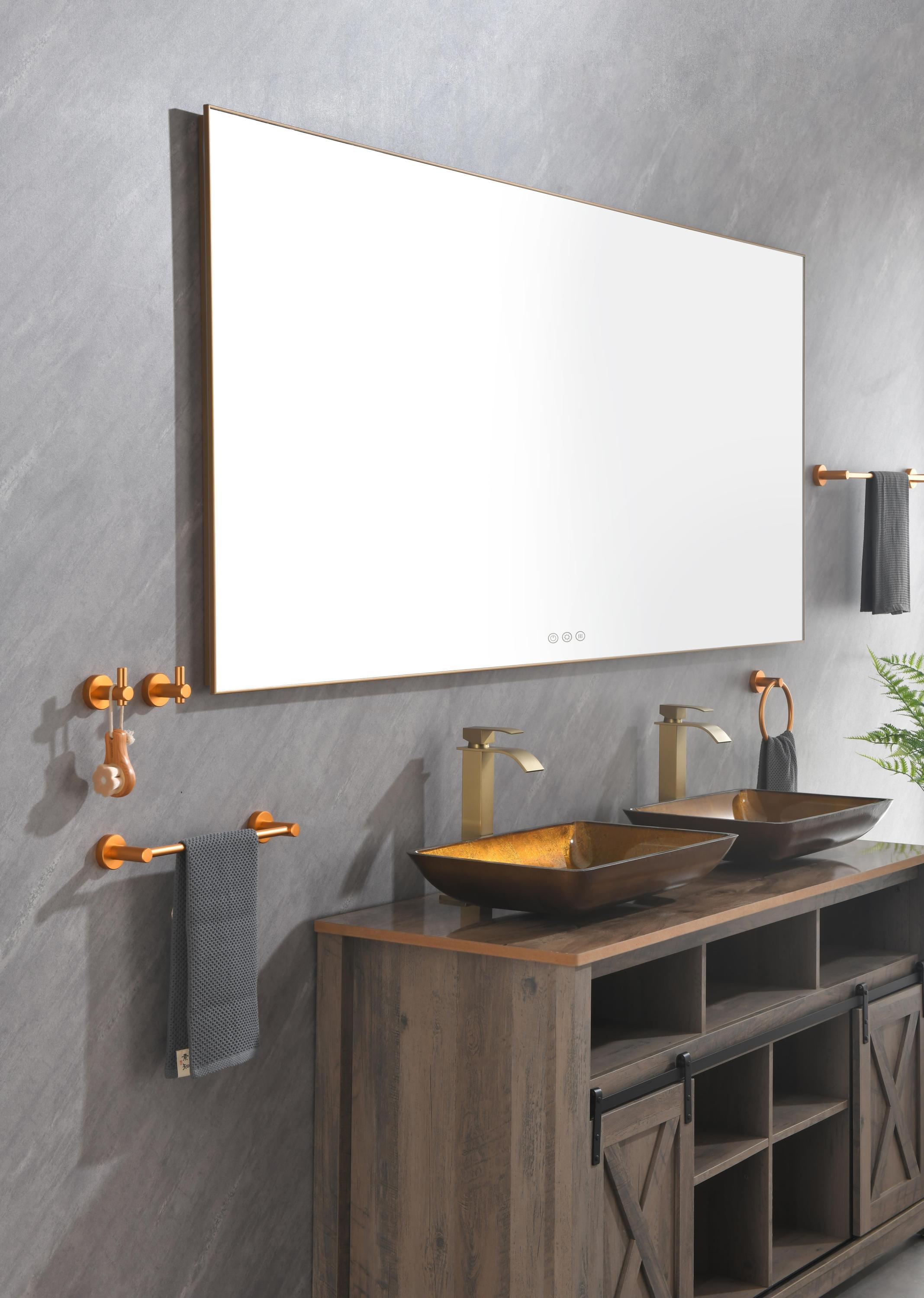 84x 36Inch LED Mirror Bathroom with Back Light, Anti-Fog Memory Large