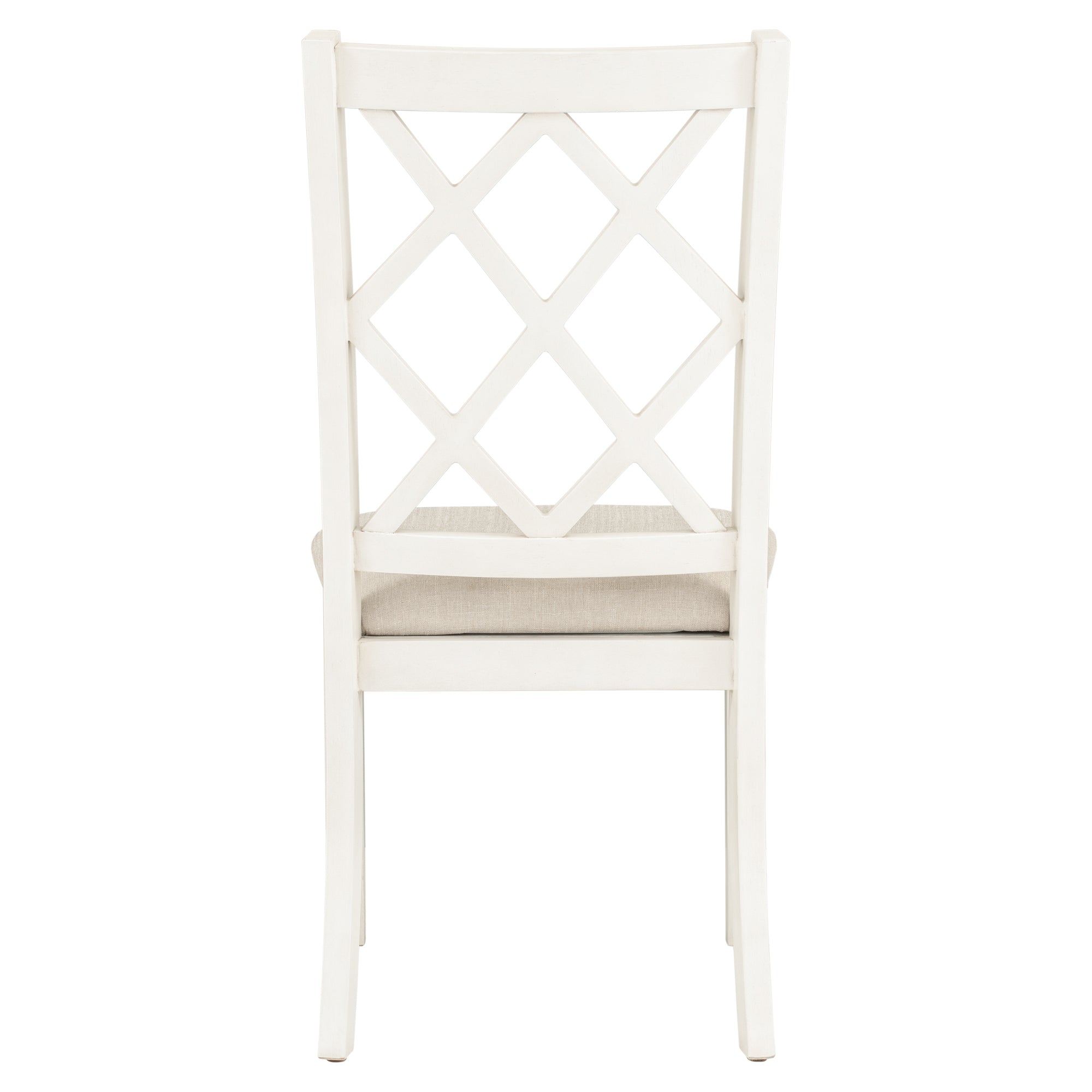 Solid Wood Upholstered Dining Chairs (Set of 4) - Beige