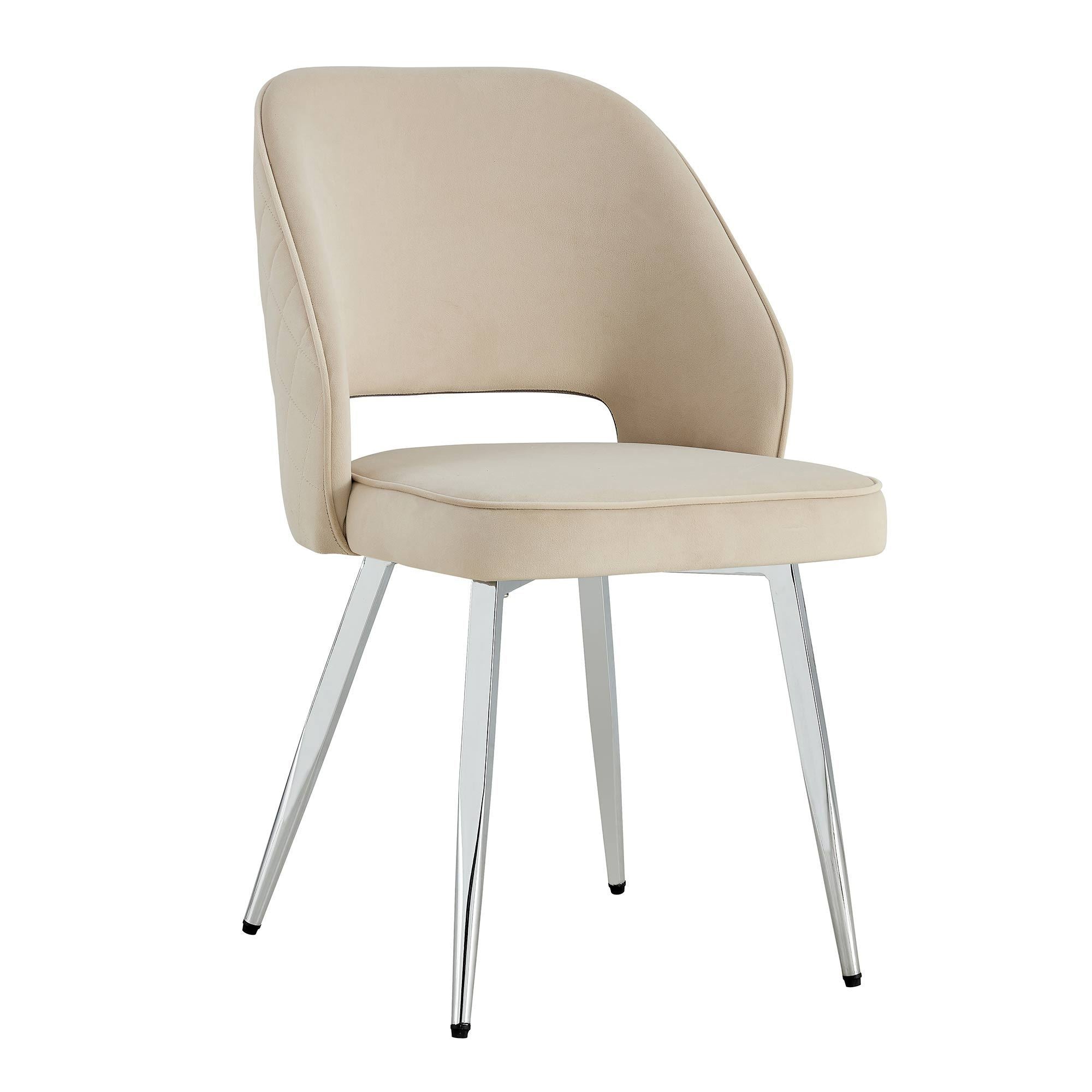 Modern Dining Chair Velvet (Set of 1) - Light Grey