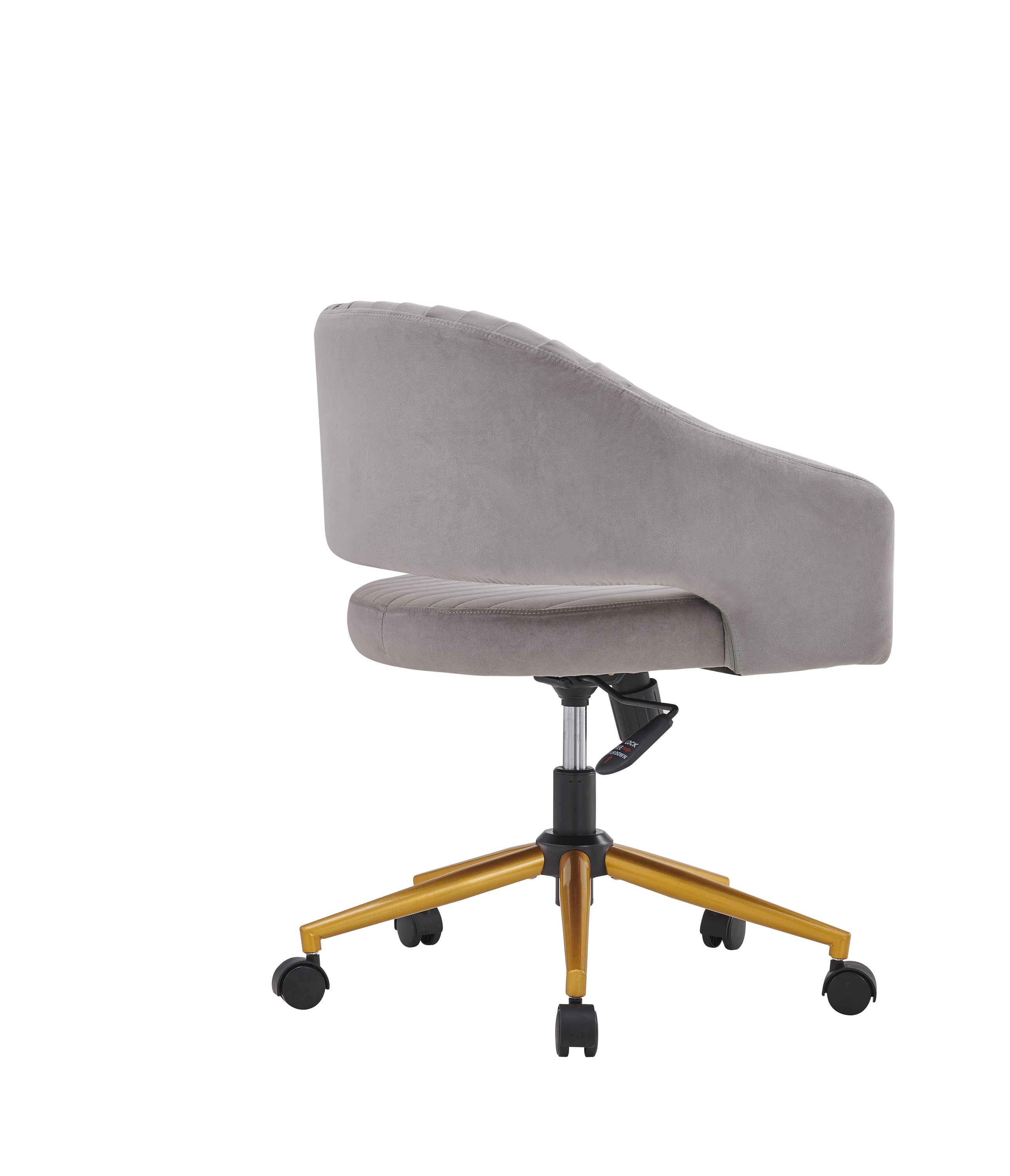 Modern Swivel High Quality Velvet Office Desk Chair - Grey