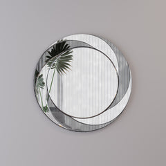 Wall-Mounted Silver Decorative Round Mirror 24 inch