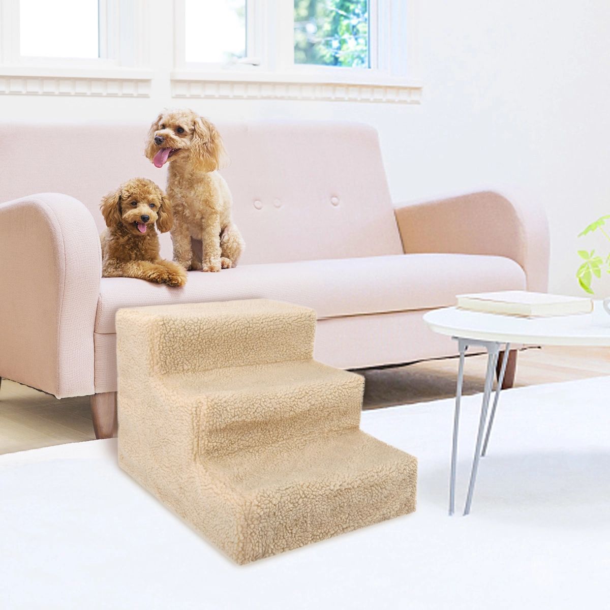 Doggy Steps for Dogs and Cats Used as Dog Ladder for Tall Couch, Bed, Chair or Car