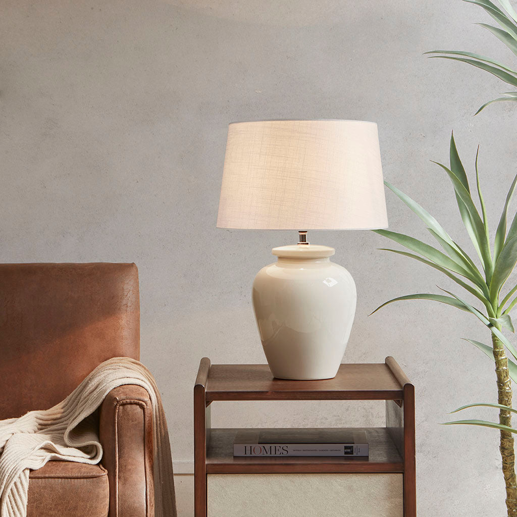 Cream Ceramic Table Lamp