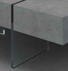 Modern Faux Concrete Floating Coffee Table - Grey