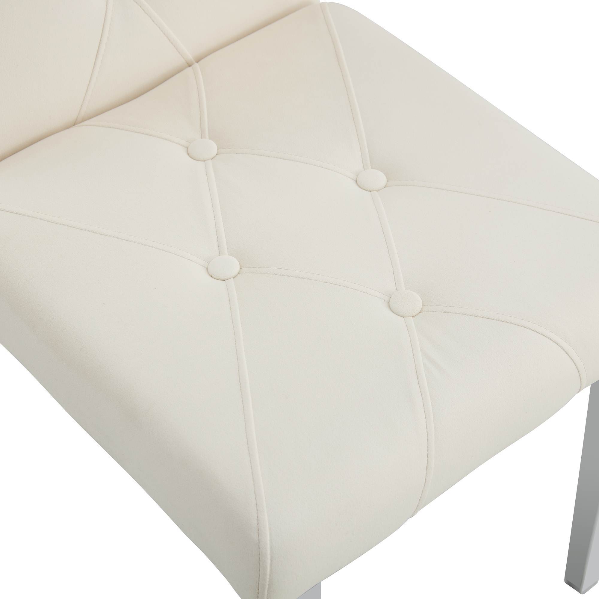 Modern Style Kitchen Upholstered High backrest Dining Chairs (Set of 2) - Beige