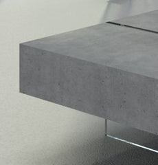 Modern Faux Concrete Floating Coffee Table - Grey