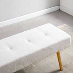 White Teddy Bench