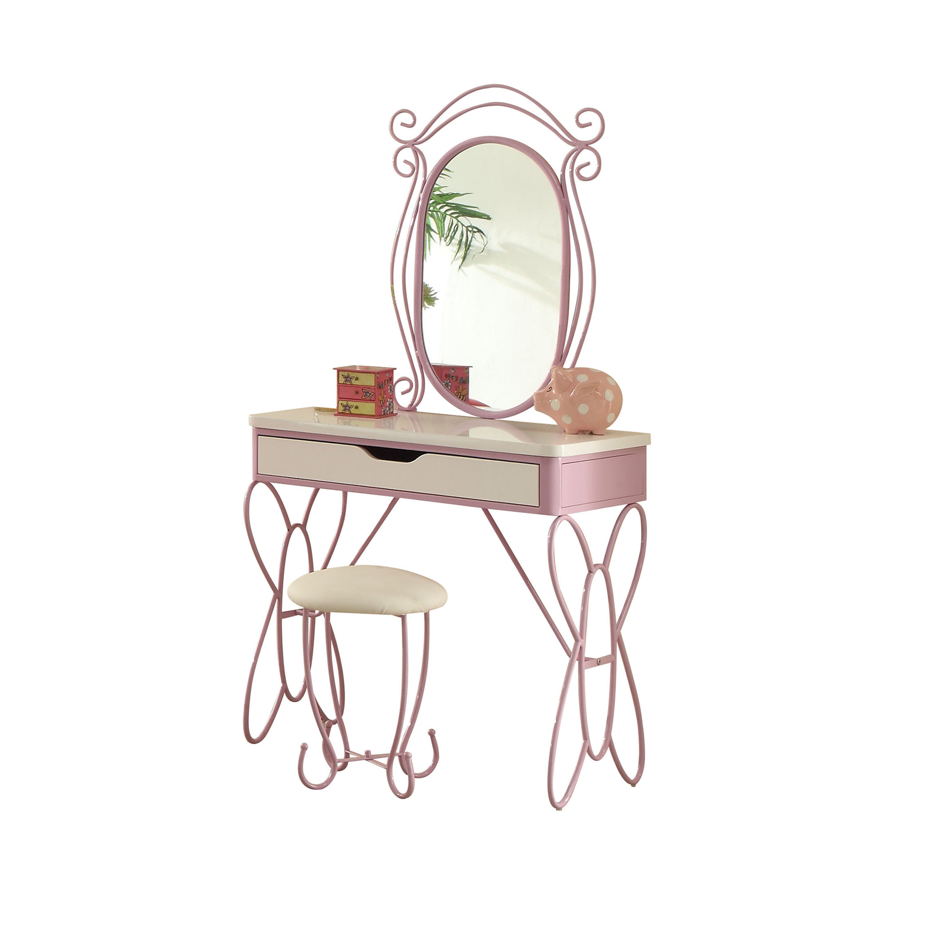 Vanity Set in White & Light Purple