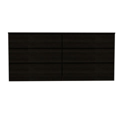 6 Drawer Double Dresser - Black