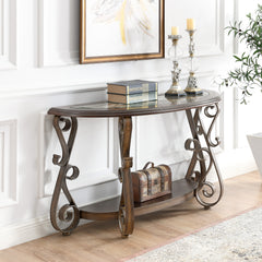 Metal leg console table