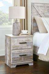 Whitewash Nightstand - 2 drawers
