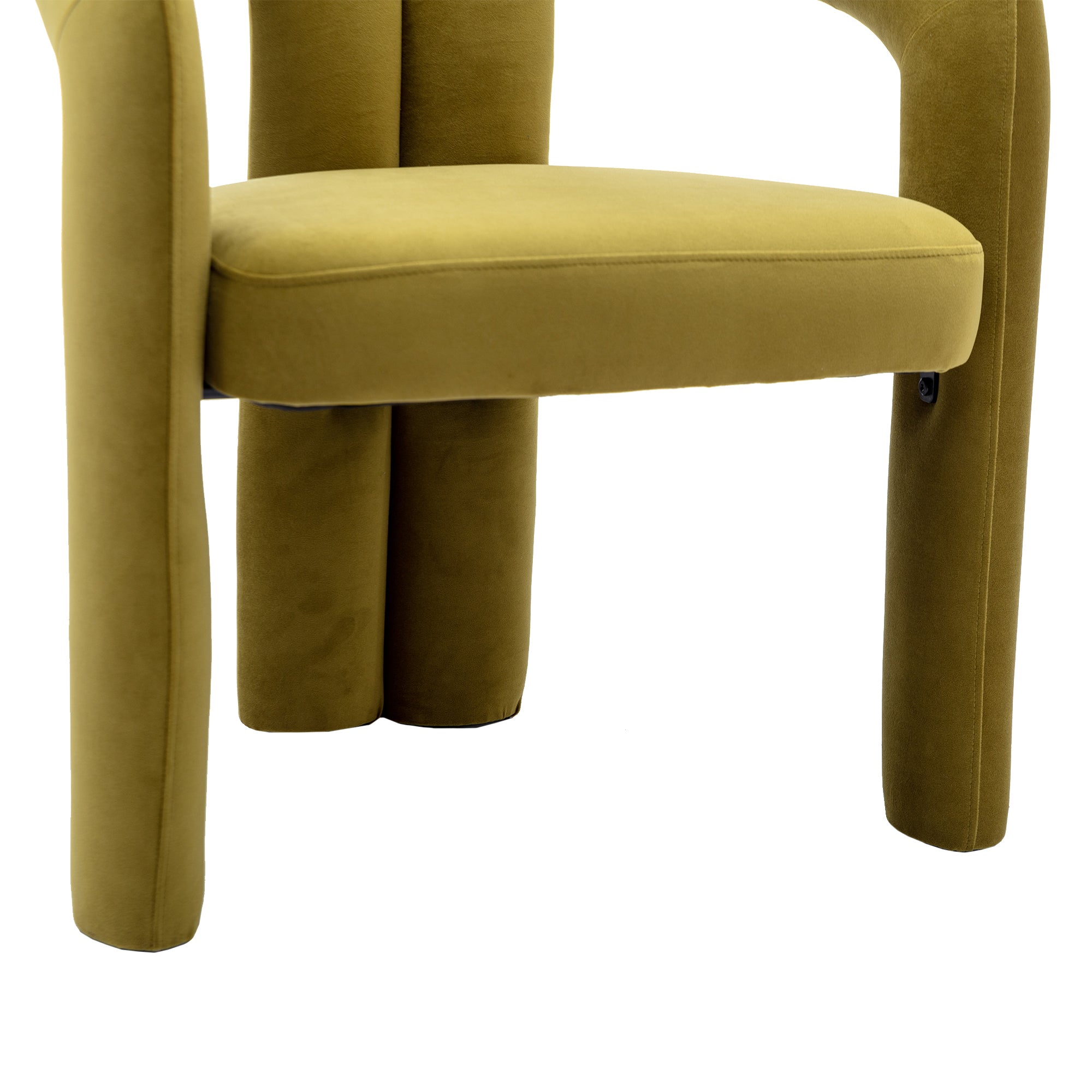 Contemporary Designed  Fabric Upholstered Accent/Dining Chair /Barrel Side (Set of 2) - Olive