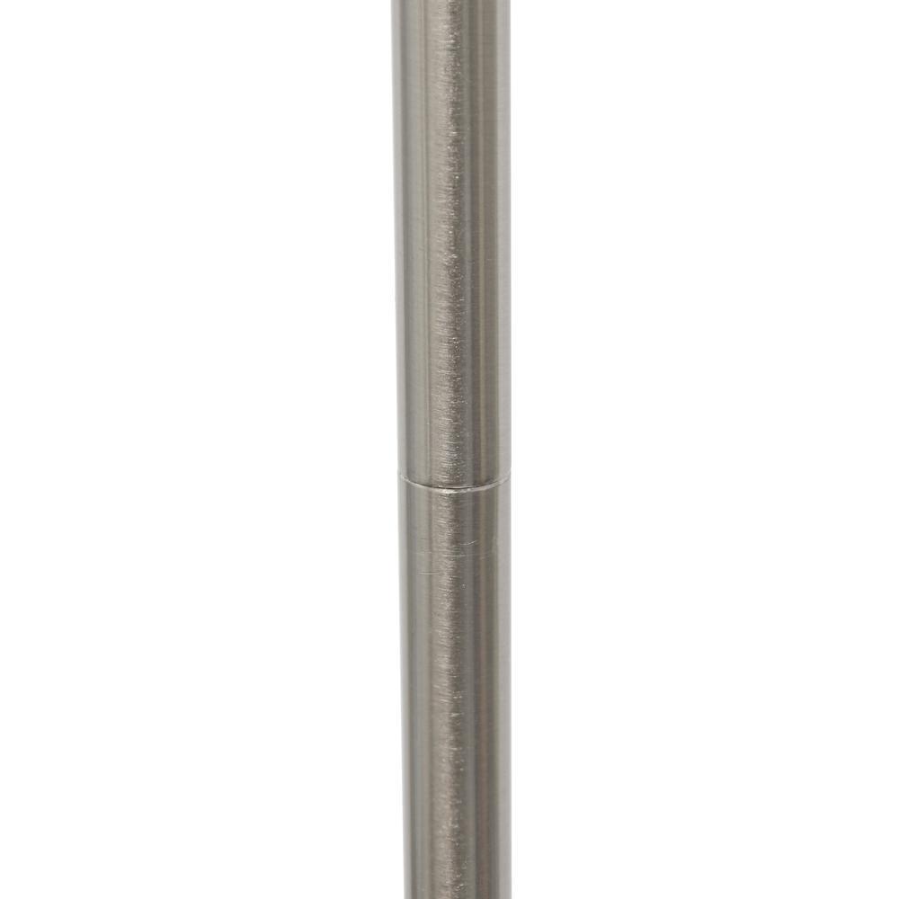 Brushed Nickel Drum Shade Floor Lamp - Black