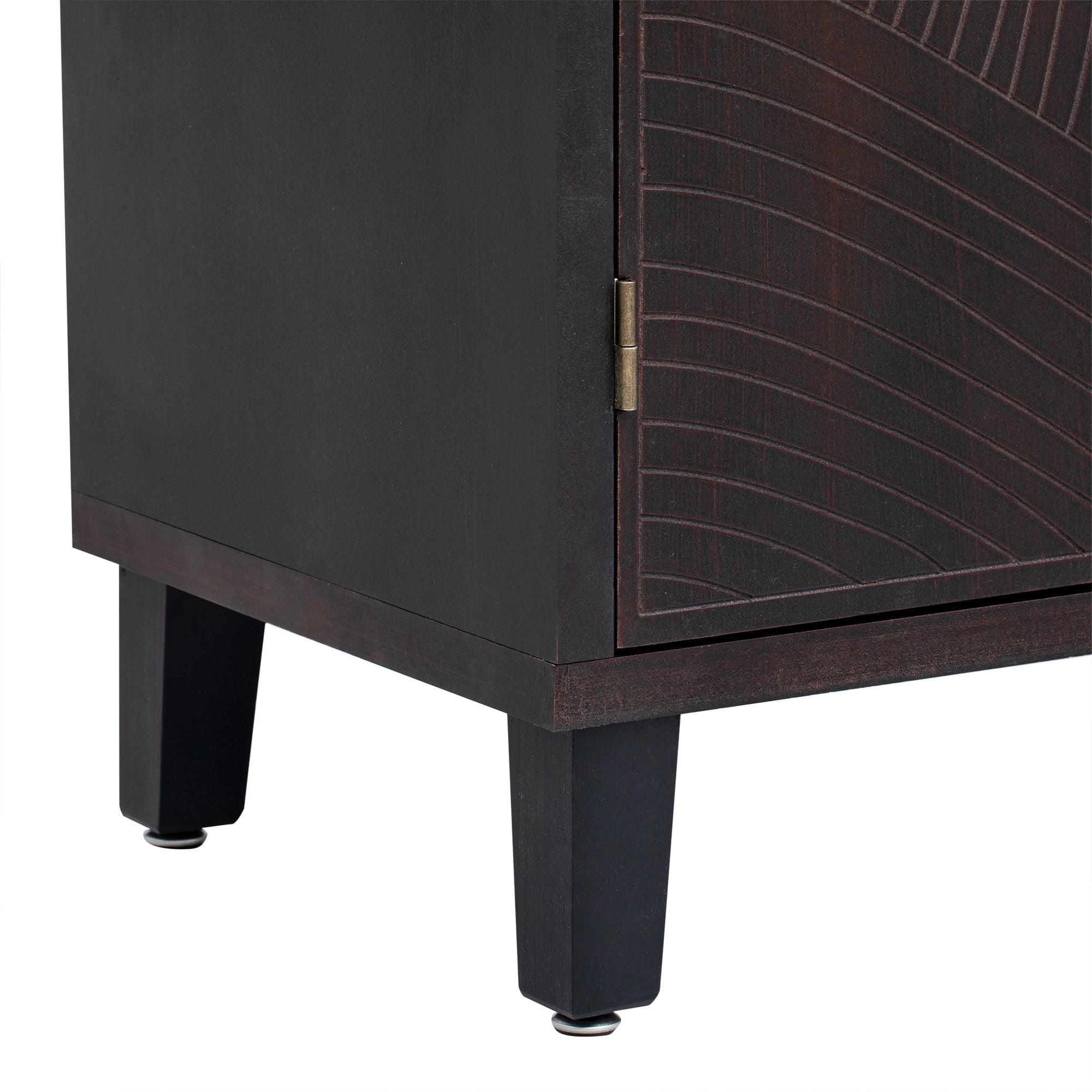 Cabinet Sideboard Wooden with Antique Pattern Doors - Antique Espresso