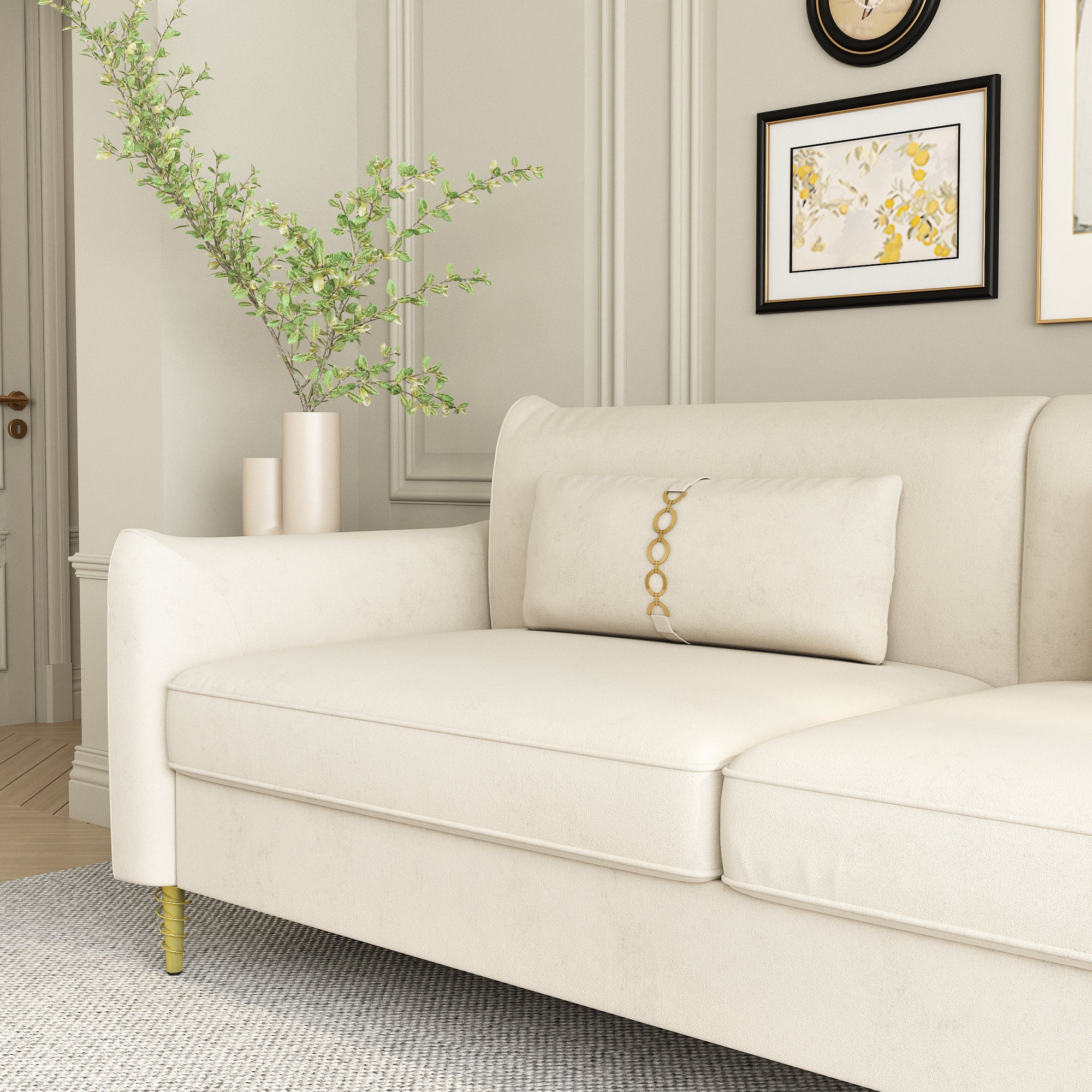Beige Sofa 