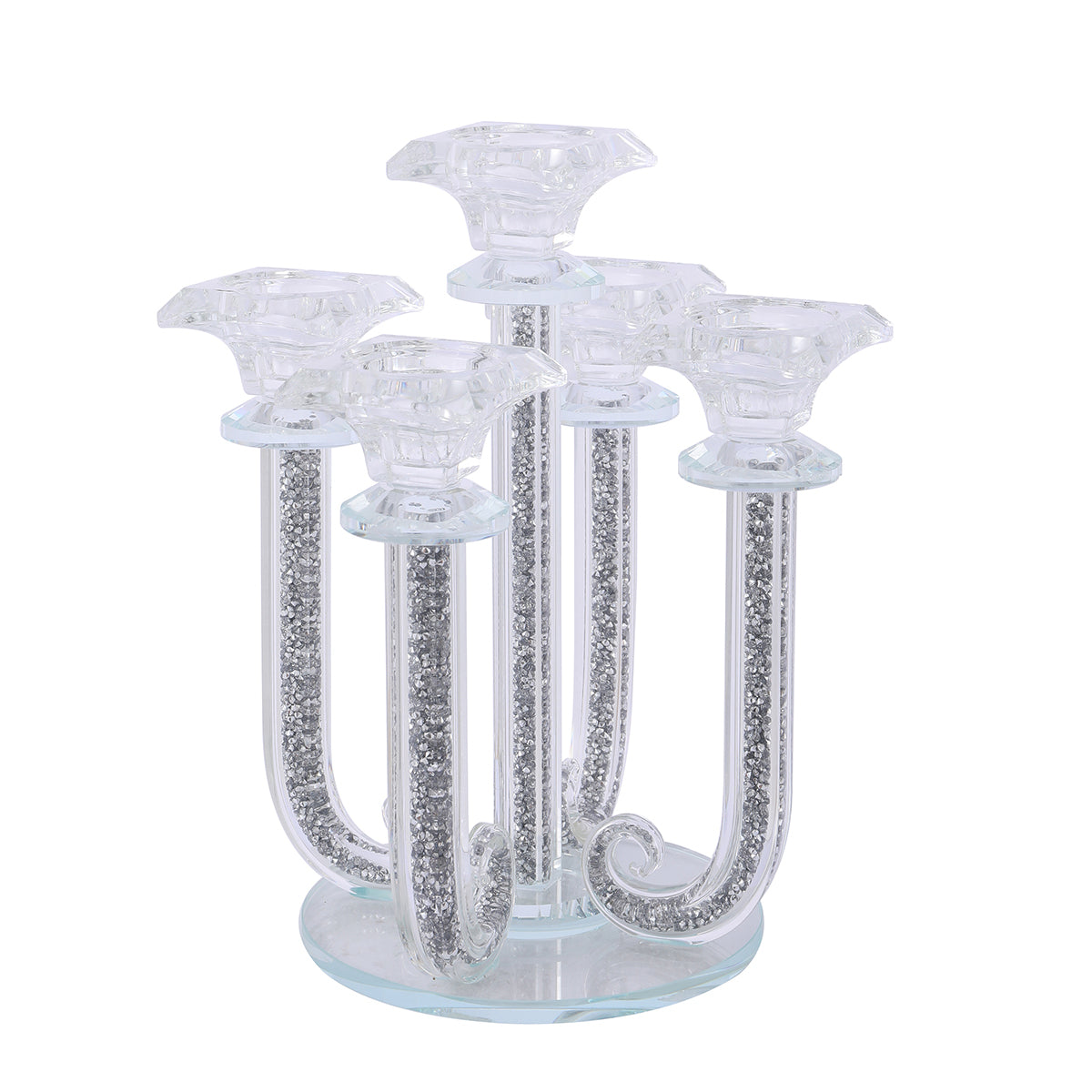 Ambrose Candle Holder (Holds 5 Candles) - Silver