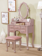 Rose Gold Princess Vanity w/ Stool