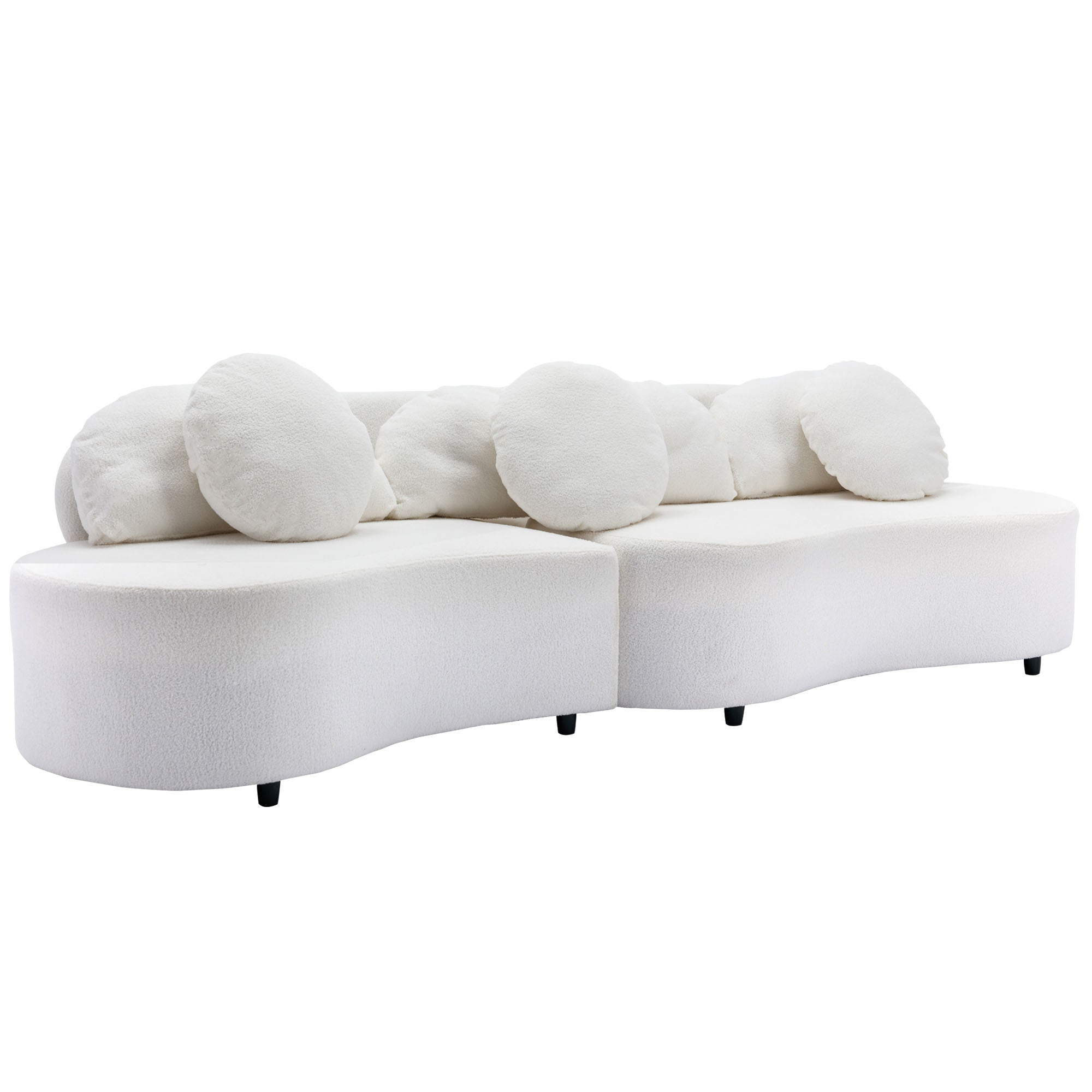 103.9" Modern Living Room Sofa Velvet Upholstered Couch Furniture - Beige