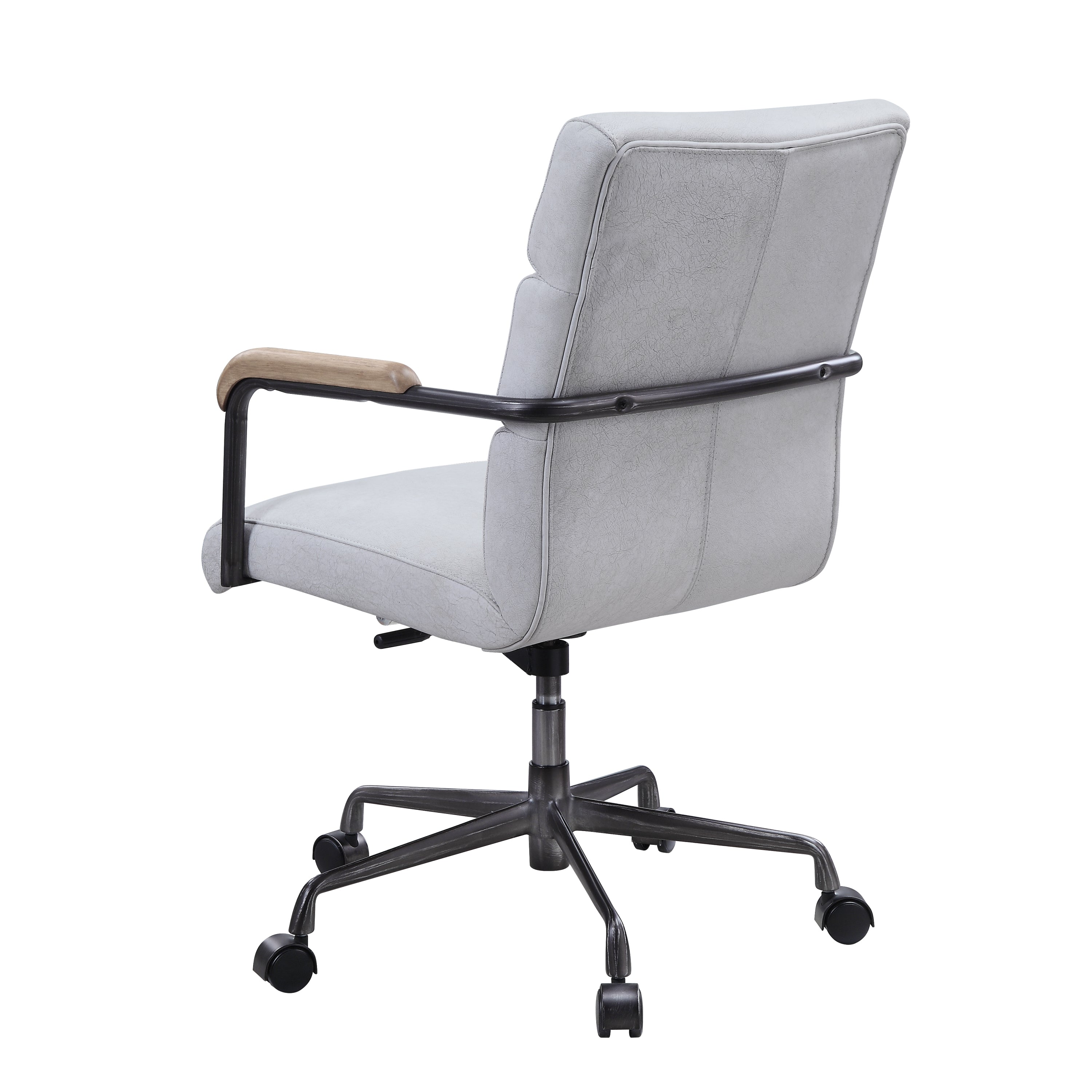 Vintage Office Chair, Leather - White