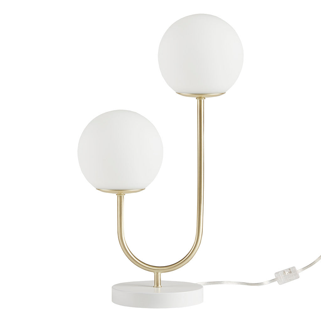 Zusa Metal 2-Light Globe Table Lamp - Gold