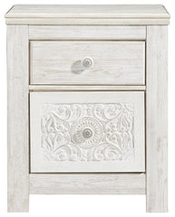 Whitewash Traditional Nightstand