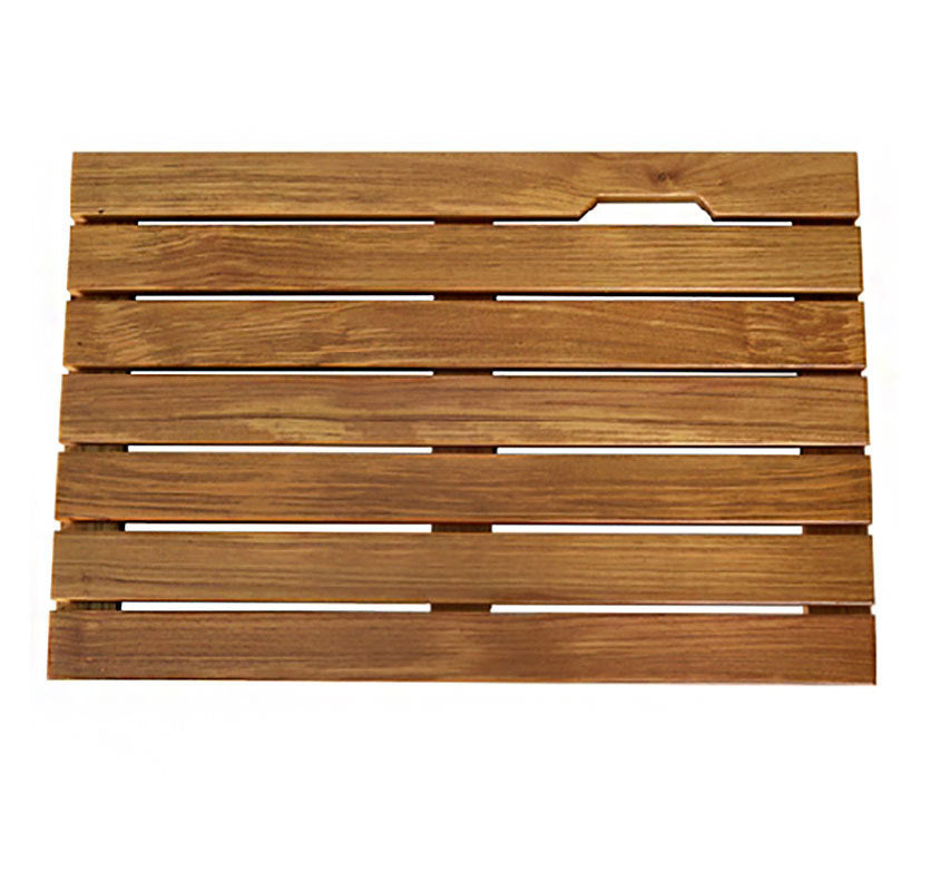 Log Color Spa Solid Teak Bathroom Shower Mat Bathroom Anti-Slip Mat