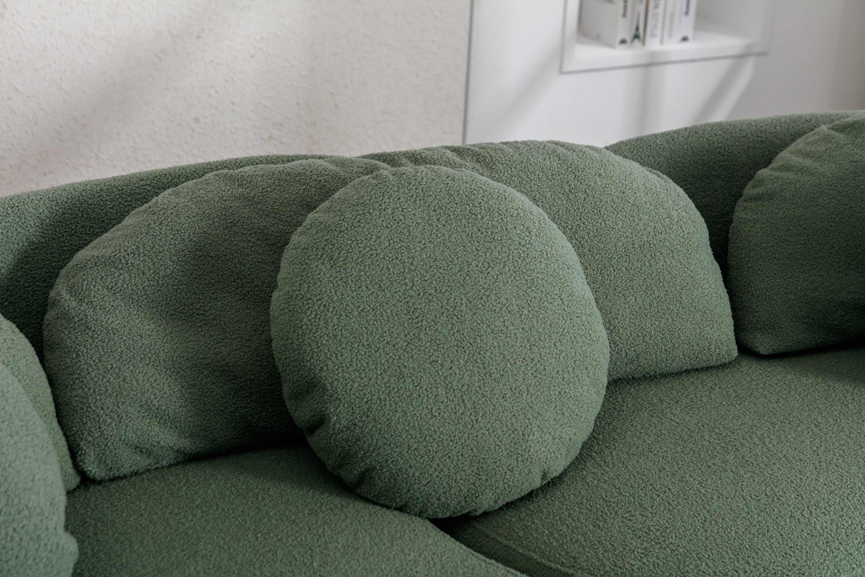 103.9" Modern Living Room Sofa Velvet Upholstered Couch Furniture - Green