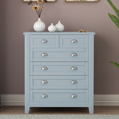 Classic French Style Dresser - Blue-Gray